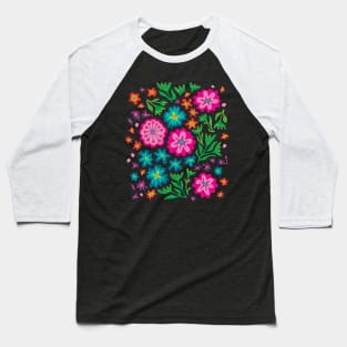 SAYULITA Bright Tropical Mexican Style Floral - UnBlink Studio by Jackie Tahara Baseball T-Shirt